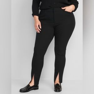 Old Navy Women’s High-rise Pixie Ankle Split Hem Pants Black Jack Size 18